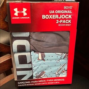 Under Armour Boys' Boxerjock 2-Pack - Black and Light Blue